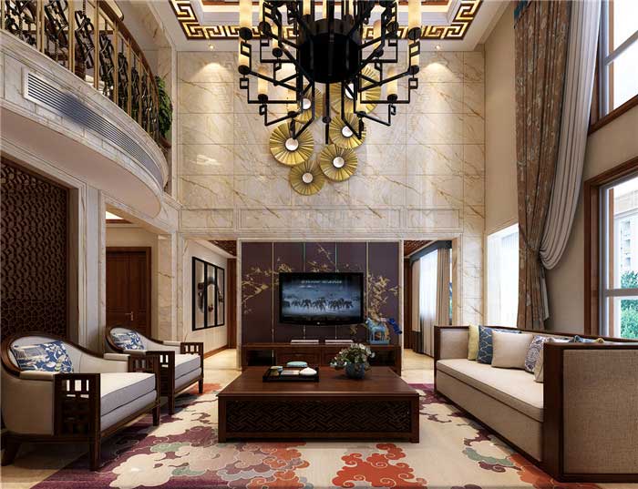 鑫界王府270平米四室三廳兩衛(wèi)新中式效果圖