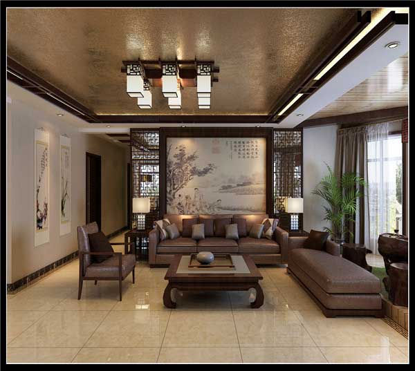 辛集東明花園139平米三室兩廳兩衛(wèi)中式效果圖