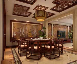 石家莊別墅中式裝修風格設(shè)計