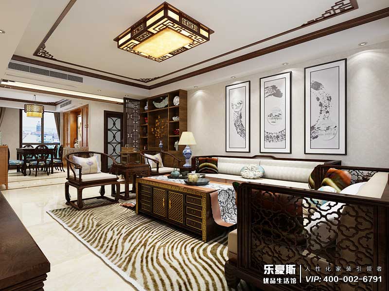 石家莊星河盛世四室兩廳新中式風(fēng)格裝修效果圖