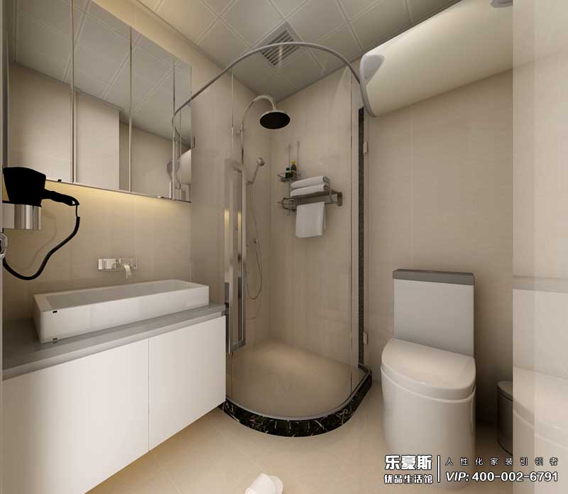 石家莊奧北公園三室兩廳現(xiàn)代裝修效果圖