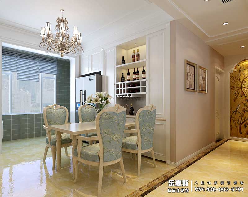 保利花園130平米簡歐風格裝修效果圖