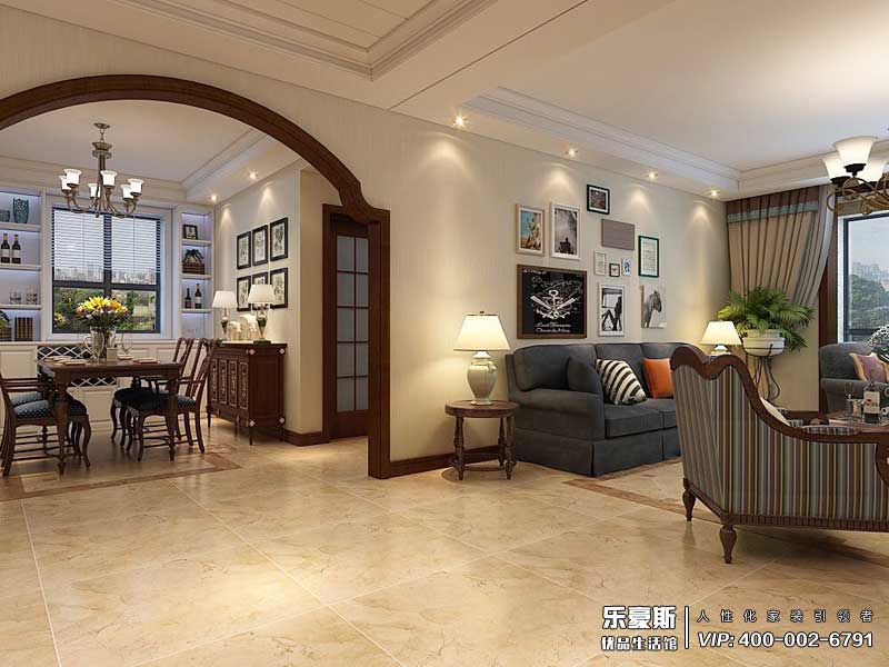 學府名城美式風格裝修效果圖