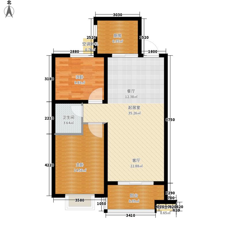 同祥城2室2廳1衛(wèi)1廚114㎡戶型圖