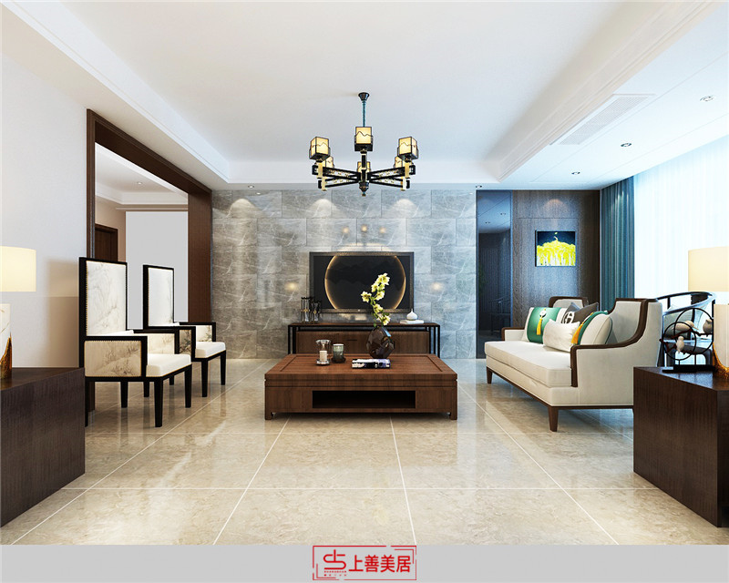 香椽墅200平米新中式風格餐廳裝修效果圖