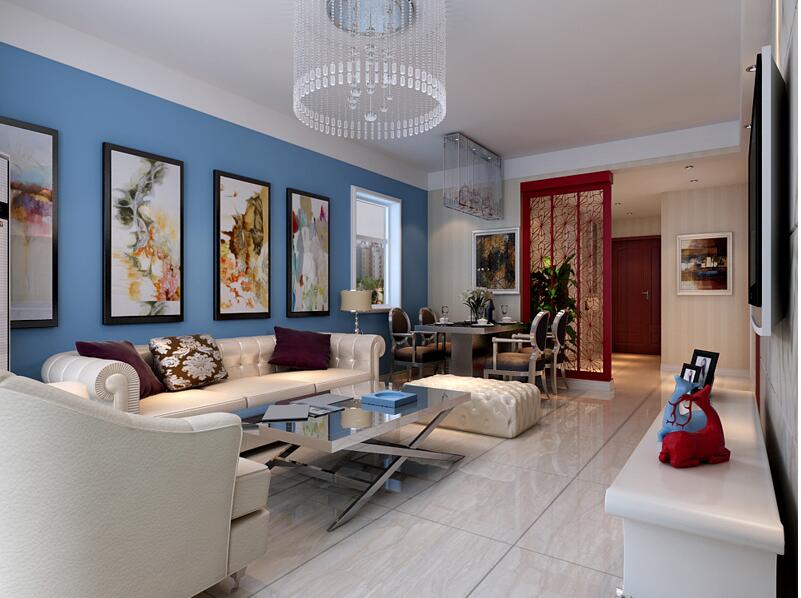 現(xiàn)代簡(jiǎn)約裝修三室兩廳兩衛(wèi)樣板房