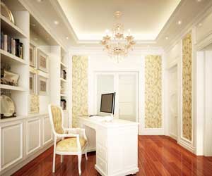 這么美的吊頂 搭配在你家的書房里一定漂亮極了！