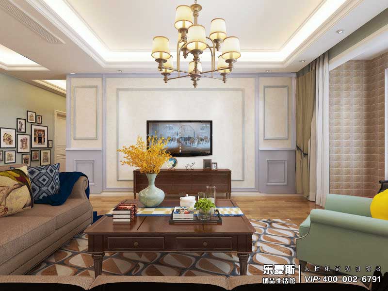 星河盛世208平米美式風格裝修效果圖