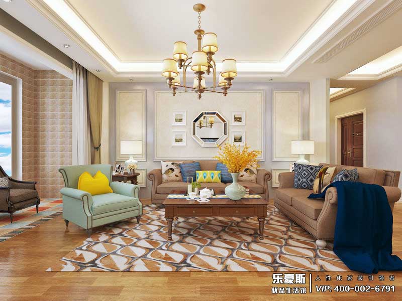 星河盛世208平米美式風格裝修效果圖