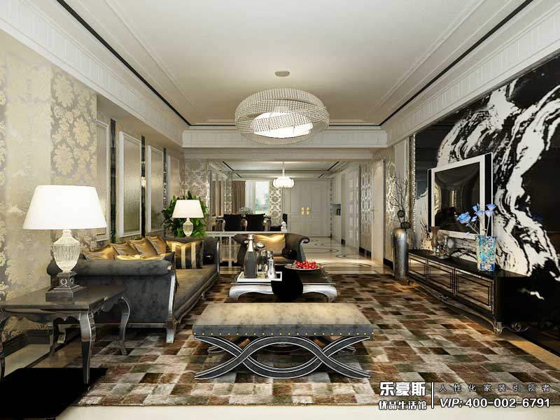 天下錦城300平米簡歐風(fēng)格裝修效果圖