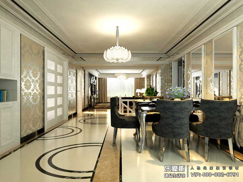 天下錦城300平米簡歐風(fēng)格裝修效果圖