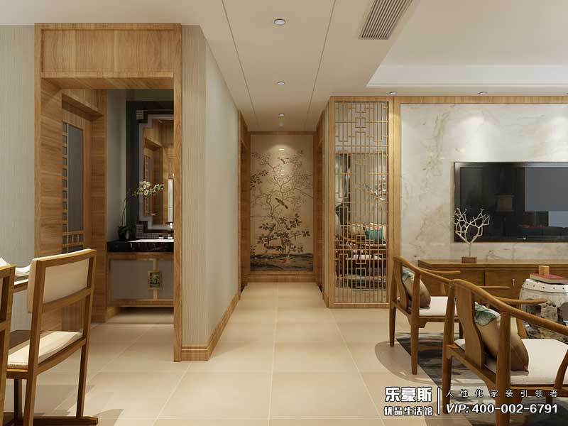 玫瑰灣140平米新中式風格裝修效果圖