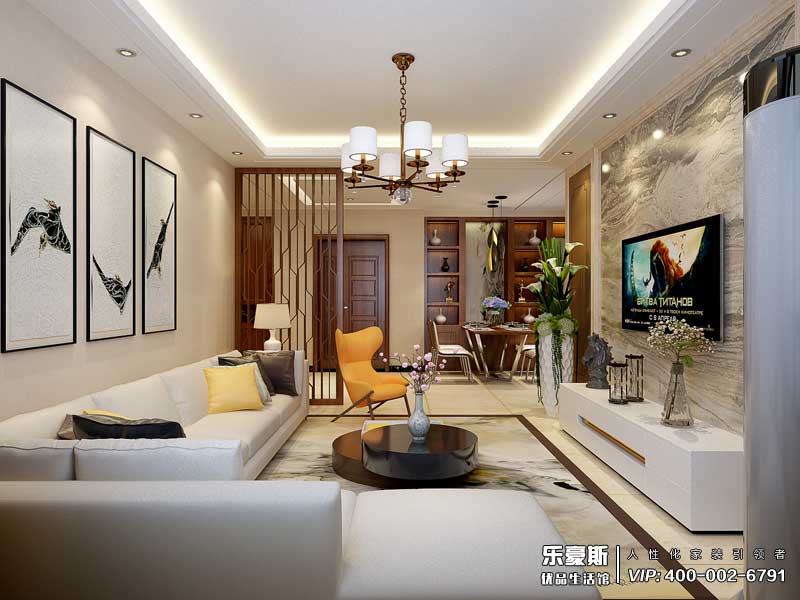 啟銳園104平米美式風(fēng)格裝修效果圖