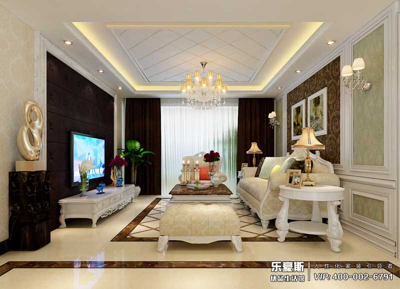 盛邦大都會(huì)139平米簡歐風(fēng)格裝修效果圖