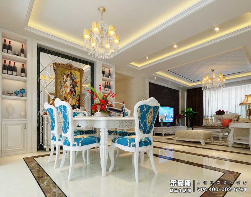 盛邦大都會(huì)139平米簡歐風(fēng)格裝修效果圖