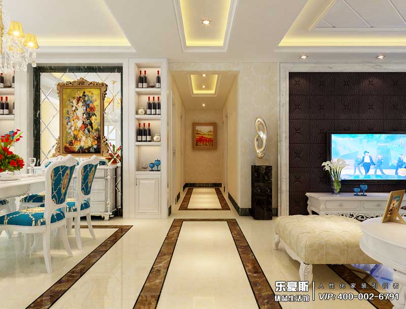 盛邦大都會(huì)139平米簡歐風(fēng)格裝修效果圖