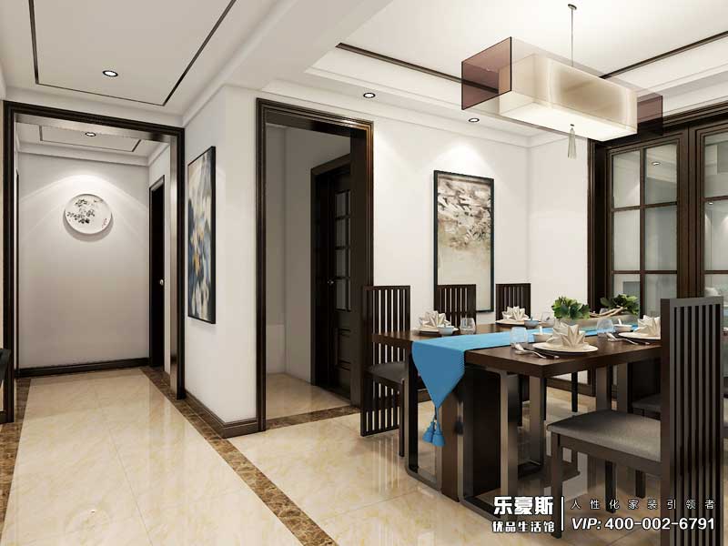 啟銳園135平米新中式簡約風(fēng)格裝修效果圖