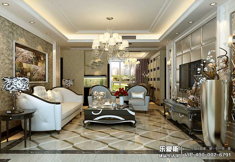 祥云國(guó)際138平米歐式風(fēng)格裝修效果圖