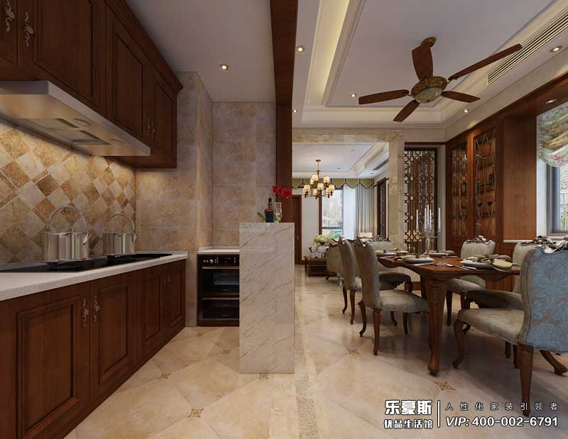 碧桂園180平米美式風(fēng)格裝修效果圖