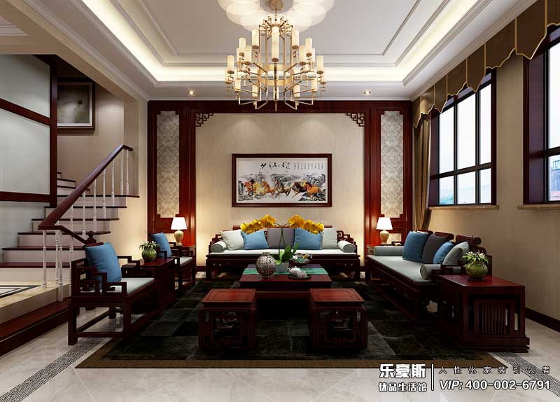 鑫界王府470平米混搭風格裝修效果圖