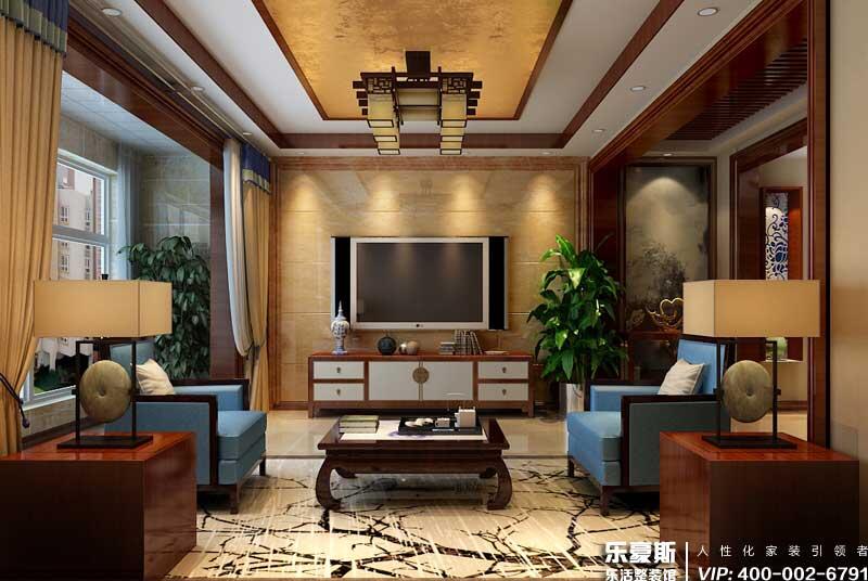 大吾川林溪語(yǔ)墅中式風(fēng)格別墅裝修效果圖