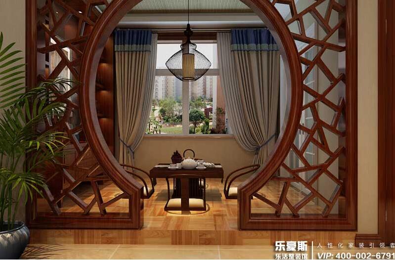 大吾川林溪語墅中式風格別墅裝修效果圖