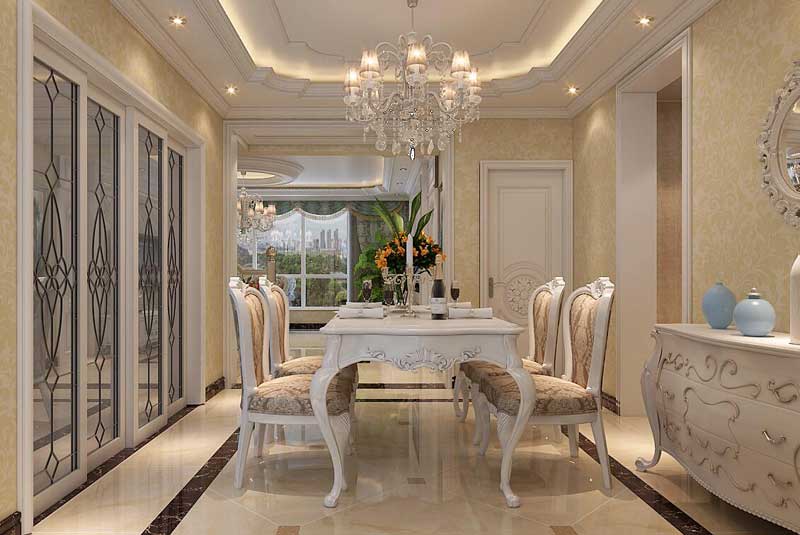 130平米三室兩廳歐式風格