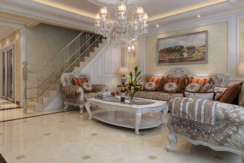 130平米三室兩廳歐式風格