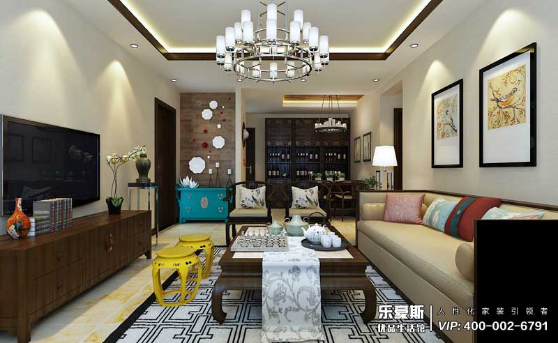 御河上院中式風格裝修效果圖