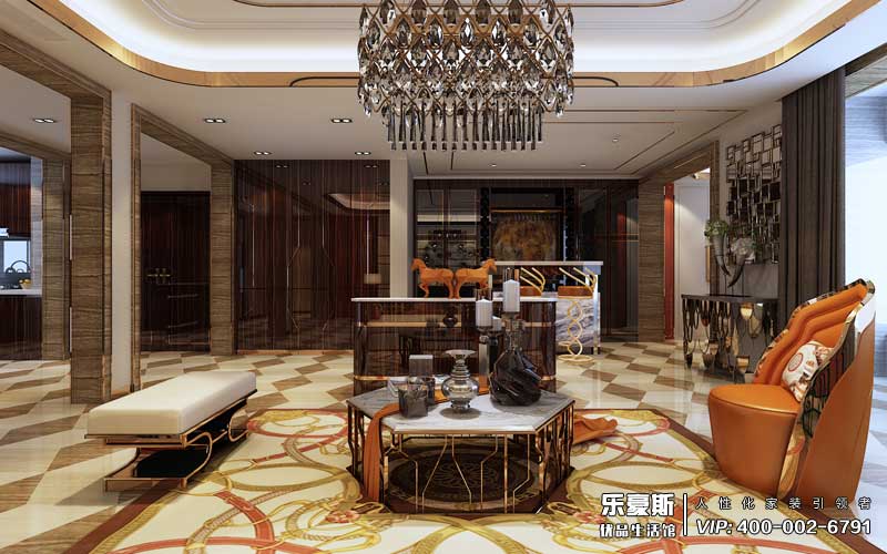 天山熙湖200平米后奢風(fēng)格裝修