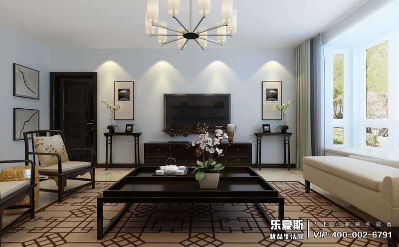 紫金藍灣新中式裝修效果圖