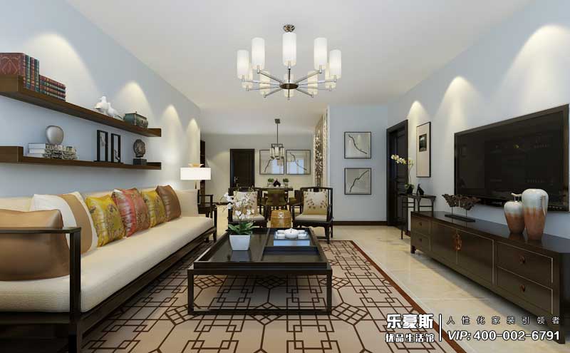 紫金藍灣新中式裝修效果圖