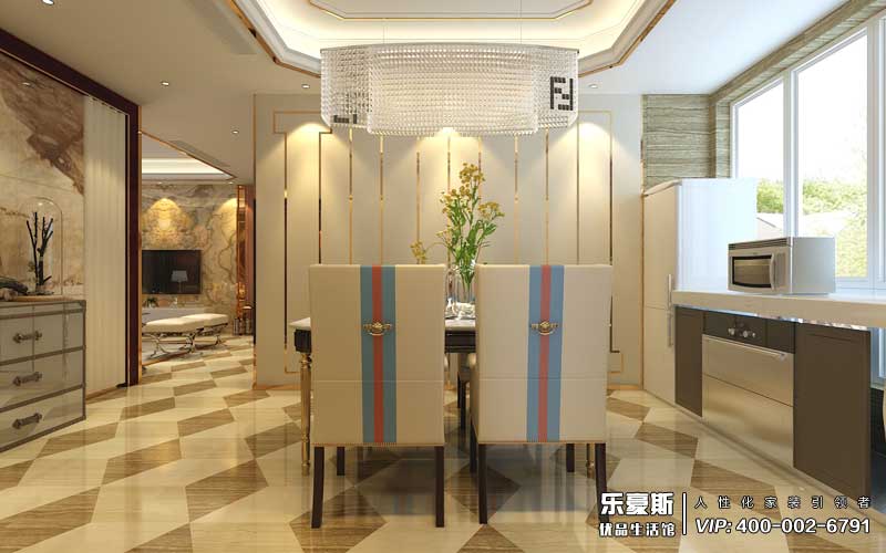 星湖國(guó)際花園后奢風(fēng)格餐廳裝修效果圖