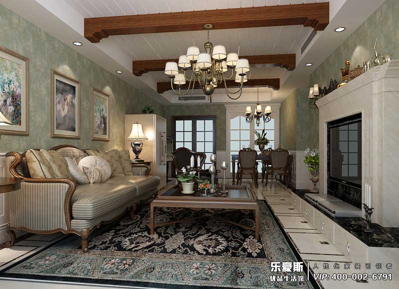 國仕山155平米美式風(fēng)格裝修