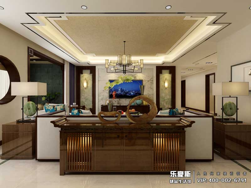 學(xué)府名城新中式風(fēng)格裝修效果圖