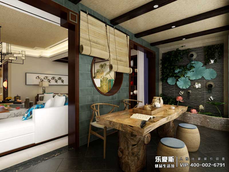 學(xué)府名城新中式風(fēng)格裝修效果圖