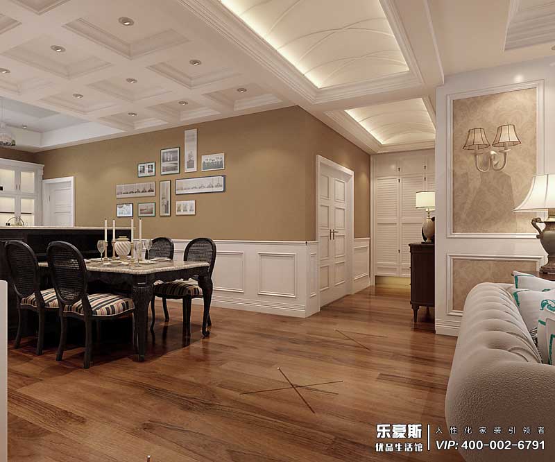 東勝紫御府美式風格裝修效果圖