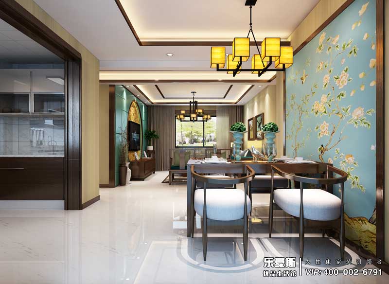 雍雅錦江花苑新中式風(fēng)格裝修效果圖