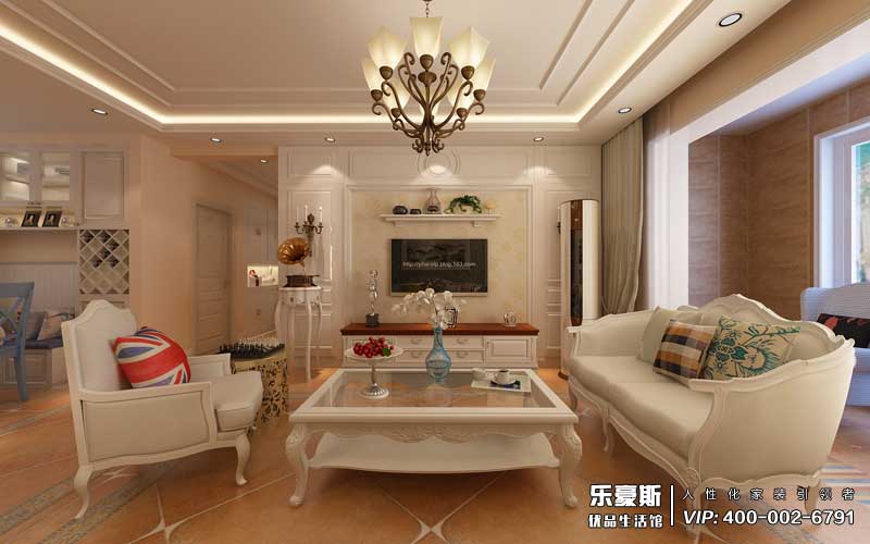 林蔭大院美式風格裝修效果圖