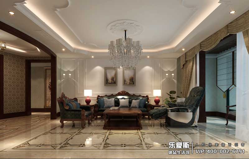 星湖國際花園美式風(fēng)格裝修效果圖