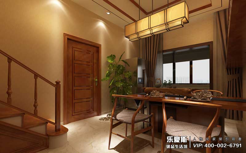 國(guó)仕山新中式裝修效果圖