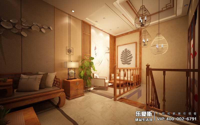 國(guó)仕山新中式裝修效果圖