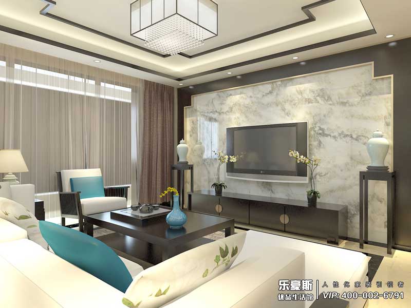 盛世御城新中式風格裝修效果圖