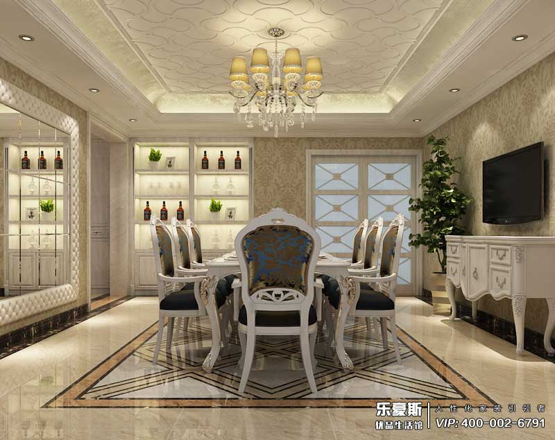 恒大華府320平米新古典風格裝修效果圖