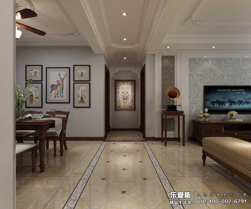 恒潤(rùn)時(shí)代廣場(chǎng)美式風(fēng)格裝修效果圖