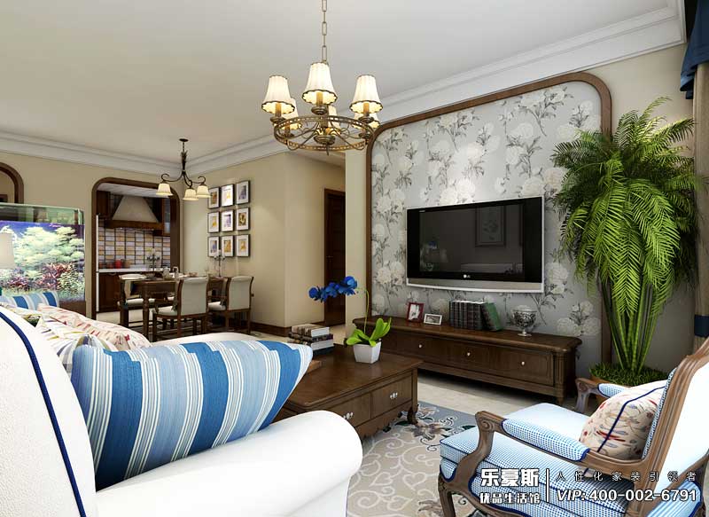 潤德天悅城美式風(fēng)格裝修效果圖