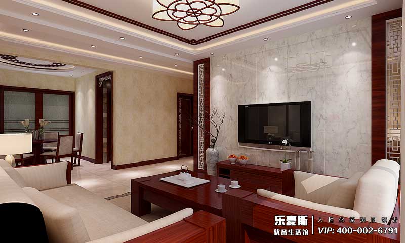 鉑宮時(shí)代中式風(fēng)格裝修效果圖