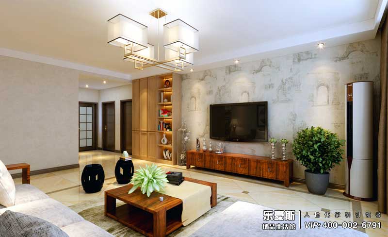 御河上院150平米三室現(xiàn)代中式裝修效果圖