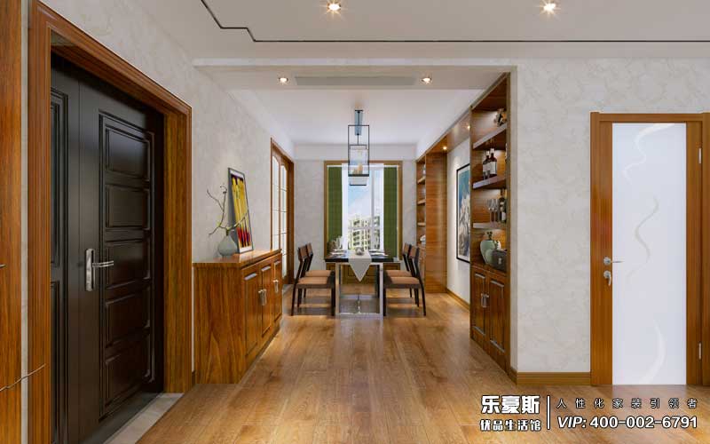 廣安云裳125平米現(xiàn)代中式裝修效果圖