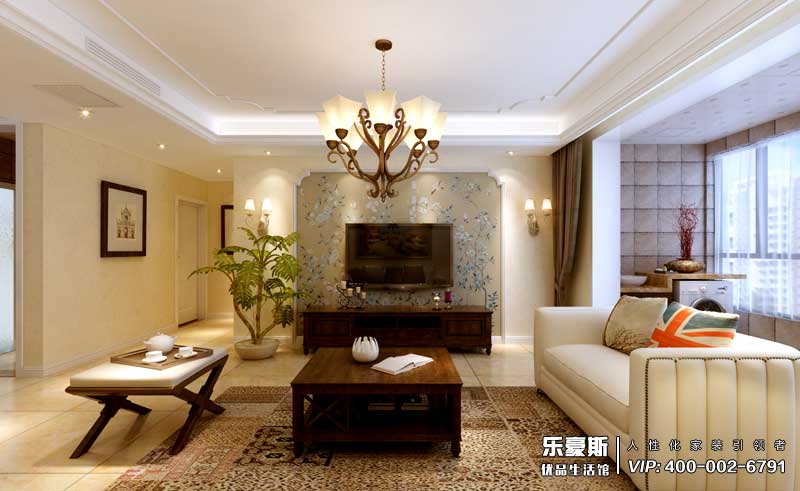 赫石府三室兩廳美式簡(jiǎn)約風(fēng)格裝修效果圖